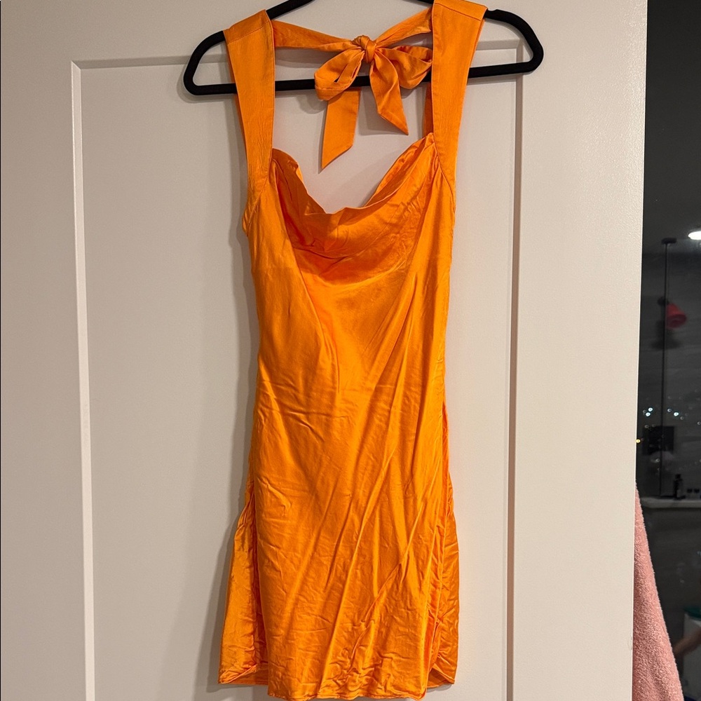 Camila Coelho Bright Orange Mini Dress